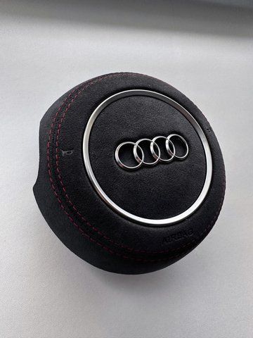 Кришка airbag руля audi a3 a4 a5 q3 q5 подушки керма ауди алькантара T031 фото