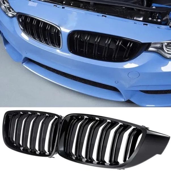 Ніздрі гриль ришітка радіатора bmw f32 f33 f36 f80 f82 глянець подвійні V008 фото
