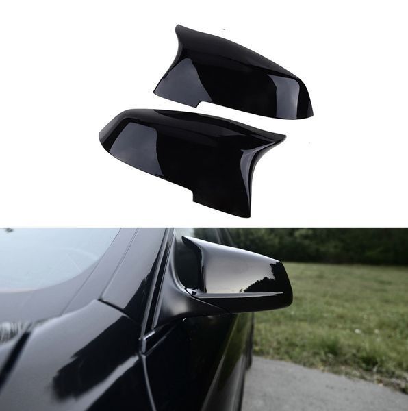 Накладки дзеркал bmw f10 f11 f18 f07 f12 f13 f06 f01 f02 чорний глянець V011 фото