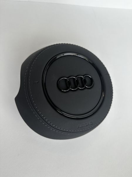 Кришка airbag подушки керма руля ауді audi a6 a7 c7 шкіра 6214466 чорна нитка чорна емблема N009 фото