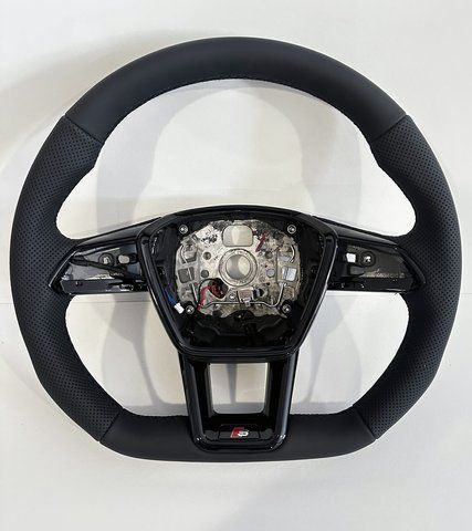 Кермо Audi A6 C8 A7 C8 З ПІДІГРІВОМ нове без кнопок чорна нитка T029 фото